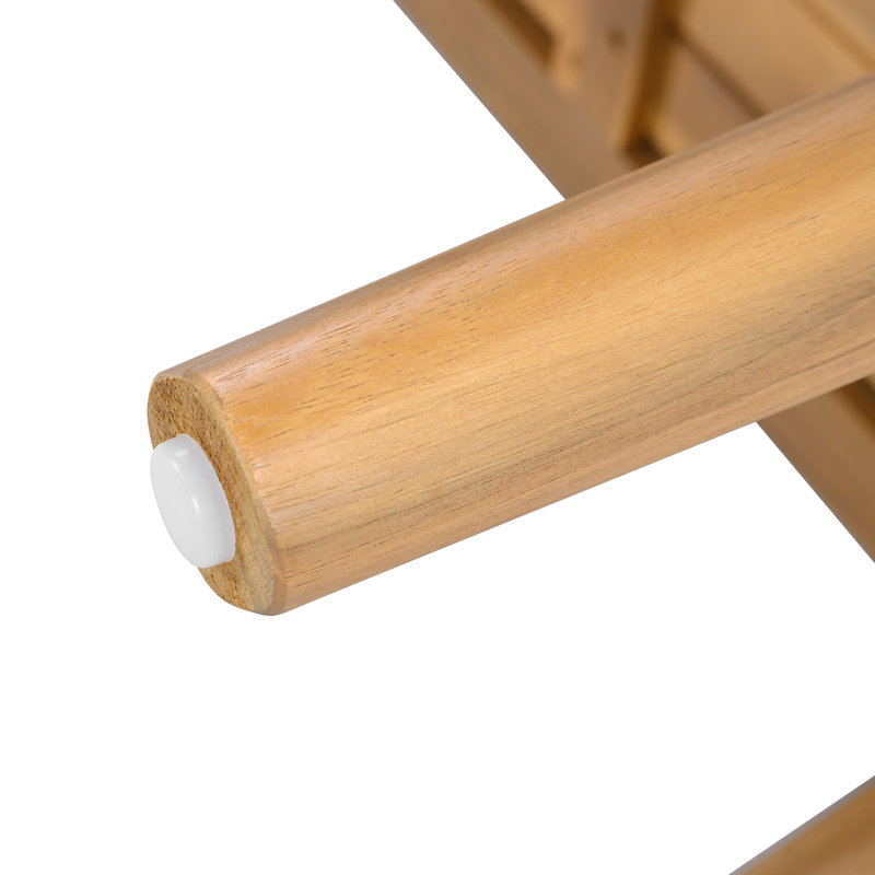 Ensemble de chaises de patio d'extérieur en bois d'acacia massif 3 pièces