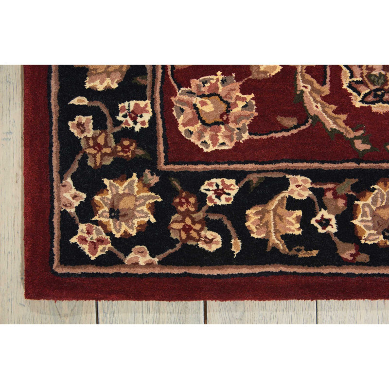Oakleaf Wool Oriental Indoor Rug, Rectangle 5'6" x 8'6"