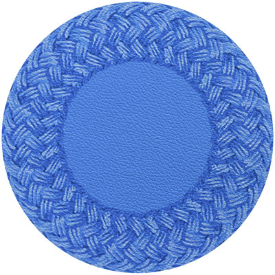 Raffia Vegan Leather Round Pebble Placemat