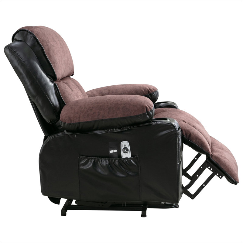 Power Electric Massage Lift Lounge Chair, Suitable For The Elderly, With Heating And Vibration Functions,Fleece Leather With USB, Can Be Used For Lying Down