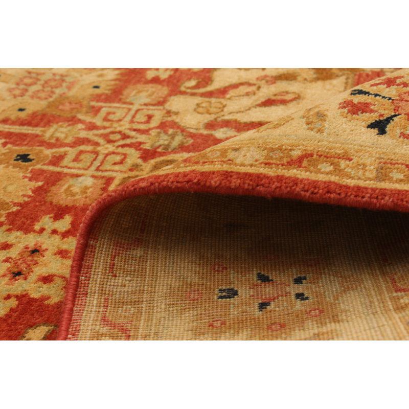 Tapis de bois one-of-kind à la main-noué la new age pako persane 18/20 rouge 4 pi 1 po x 6 pi en laine 2 po