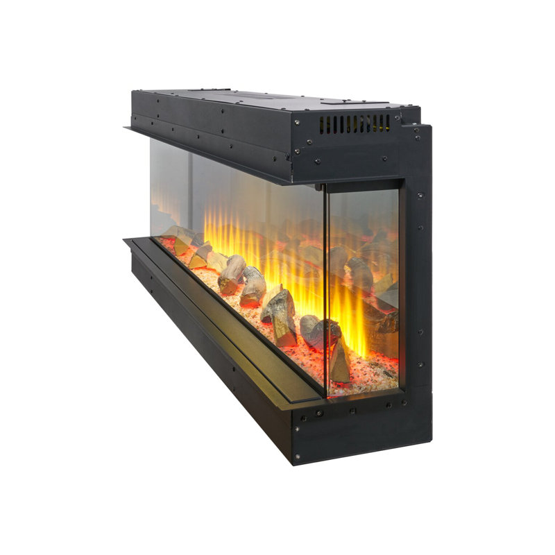 Recessed Wall Mounted Electric Fire, 49cm H x 79.2cm W x 23.5cm D