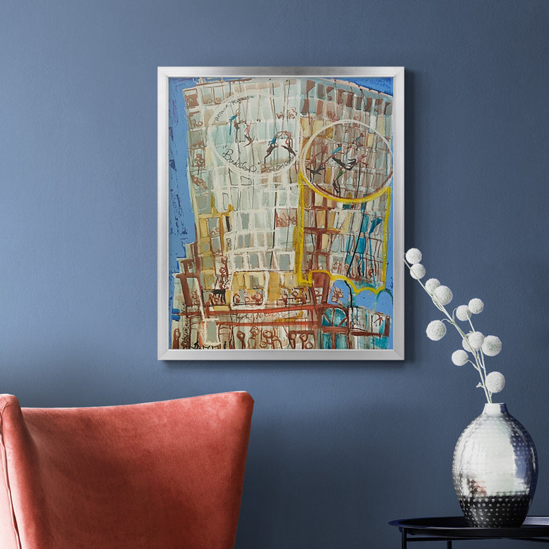 Bandaloo I, toile encadrée de qualité supérieure - prête à être accrochée, H 24 po x l 20 po, Argent