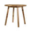 Table de salle à manger ronde 32,2 po en bois massif au fini bois naturel et brun