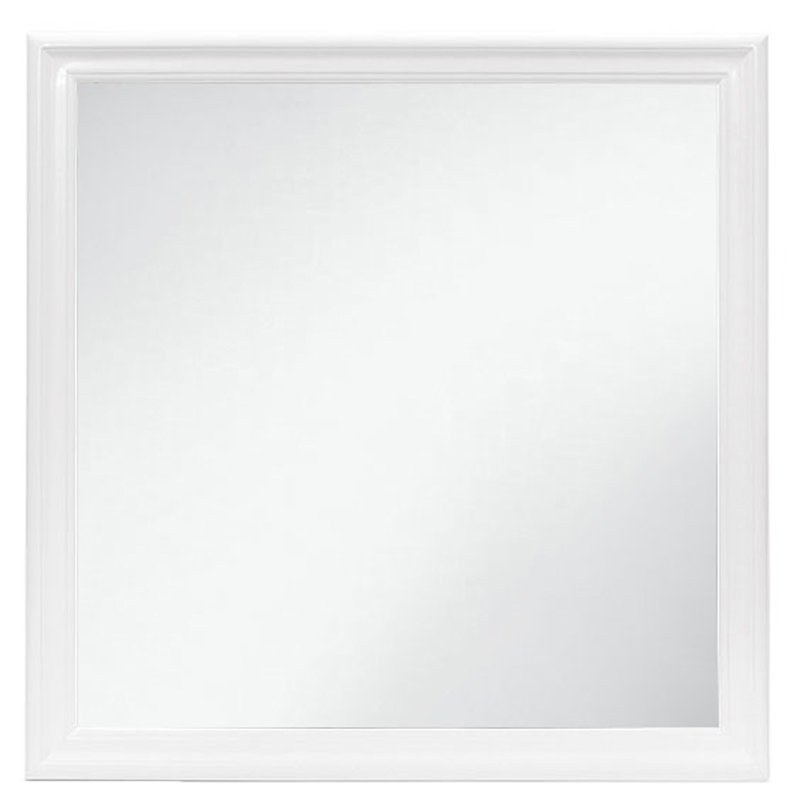 Miroir à cadre blanc, Blanc