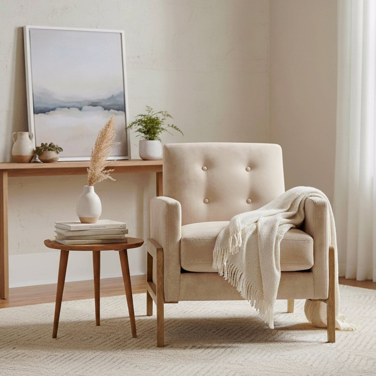 Enni Accent Armchair, Sand
