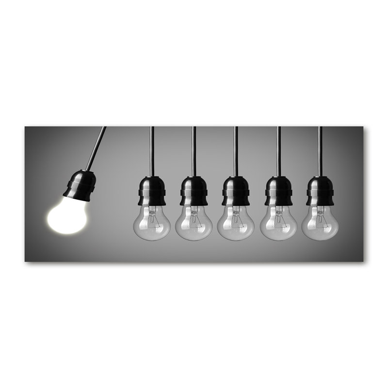 Six Light Bulbs - Wrapped Canvas Print