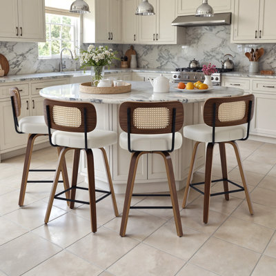 Tabouret de bar et de comptoir pivotant Lucania