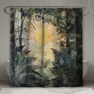 Sunlight Through Ferns Shower Curtains Extra Long