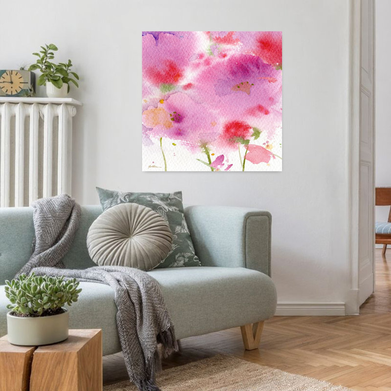 Serenade, art floral contemporain, H 32 po x l 32 po