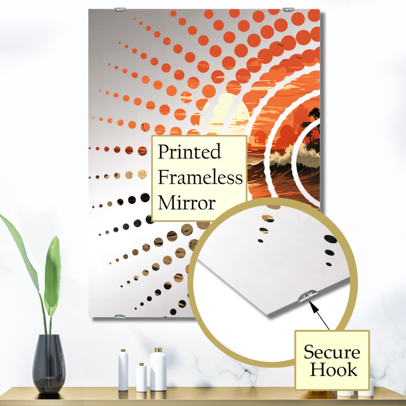 Boneta - Miroir mural Coastal Sunset, 40 po x 30 po
