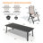 8 - Person Outdoor Aluminum Dining Set With Folding Reclining Armchairs-1690954768-1688904335