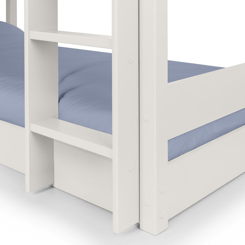 Manila Bunk Bed with Built-in Ladder Included, White