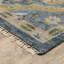 Tapis traditionnel bleu / vert en laine fabriqué à la main Gowen-693763529