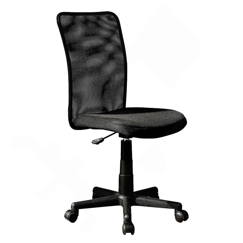 Chaise de bureau avec rembourrage en polyester, pivotant, soutien lombaire, hauteur réglable, roulettes