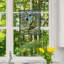 Panneau de vitrail 10 "H Happy Hummingbird