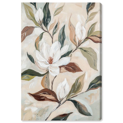 Soft Magnolia I Canvas Elegant Floral Art by 