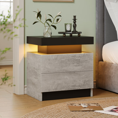 49cm W Manufactured Wood Bedside Table