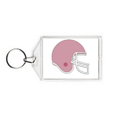 Personalized Football Helmet - Mauve Acrylic Key Chain