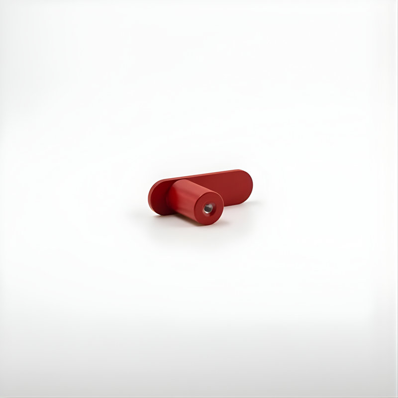 2" Bar Knob, Rose (Red), 1"