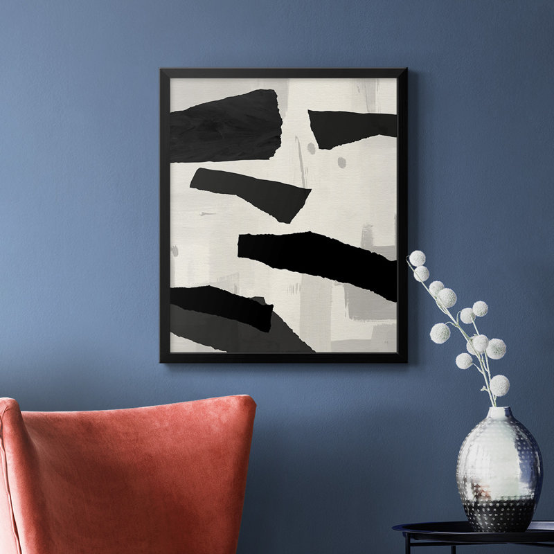 Toile encadrée de qualité supérieure Mountain Paths II - prête à être accrochée, Noir, H 24 po x l 20 po