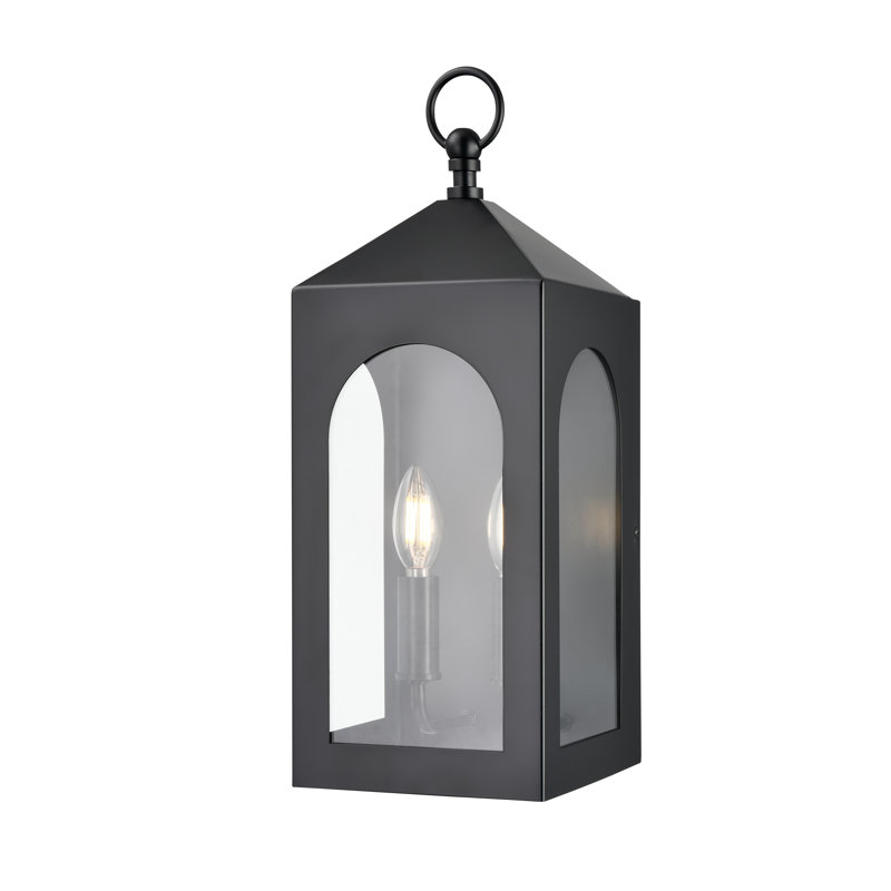 Applique murale d'extérieur 2 lumières Aadhvika, H 19 po x l 7 po x P 7,75 po