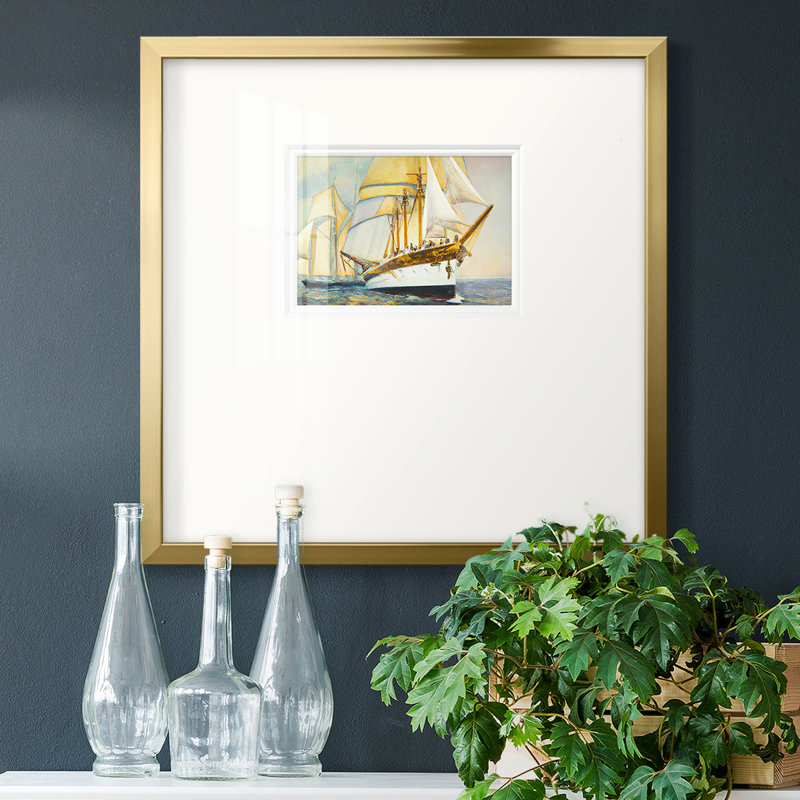 Wollstone Golden Sailv IV - reproduction de cadre photo simple, H 17 po x l 17 po x P 1,25 po