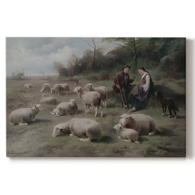 Paysage rétro - CCLV, H 13 po x l 19 po x P 1,5 po, Toile tendue