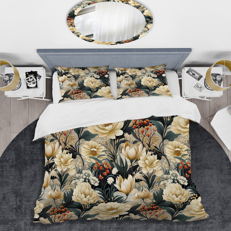 Coastal Retreat - Plants Duvet Cover Set, King Duvet Cover + 2 King Shams