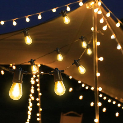 50 Ft Solar & USB Charging Hallowen Patio Light Waterproof String Light With Remote Control