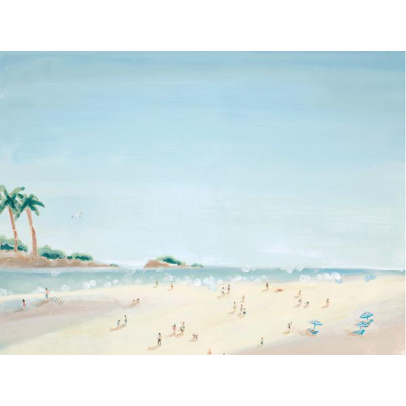 Vacation In Miami II Print by Sara Brown, Brush Gel, 30" H x 40" W x 1.5" D