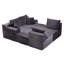 Canapé modulaire infonuagique avec deux poufs-1205854949