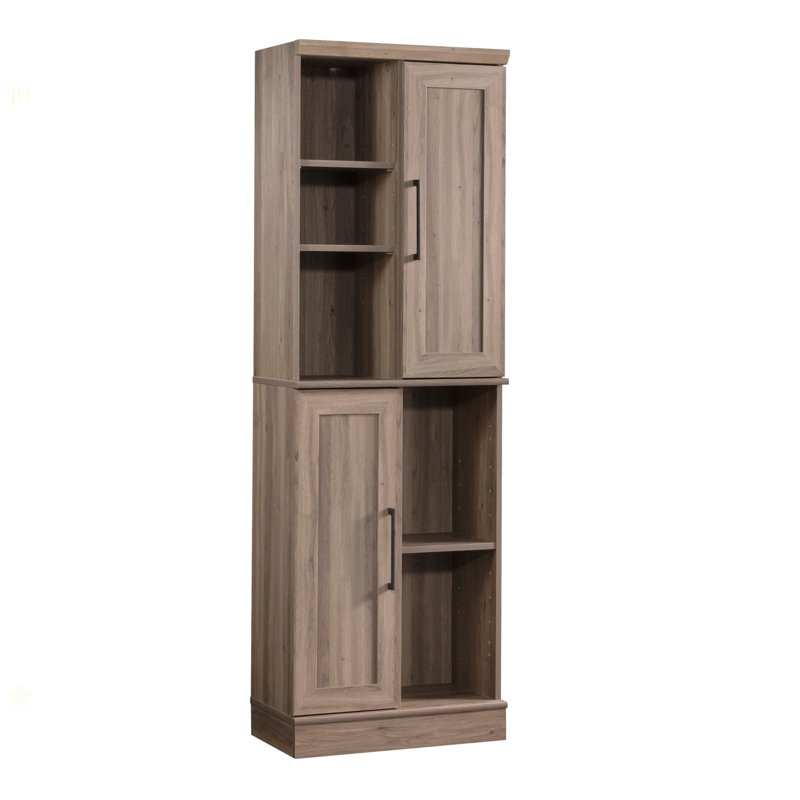 Armoire de rangement en bois avec rangement personnalisable, brun gris, Brun