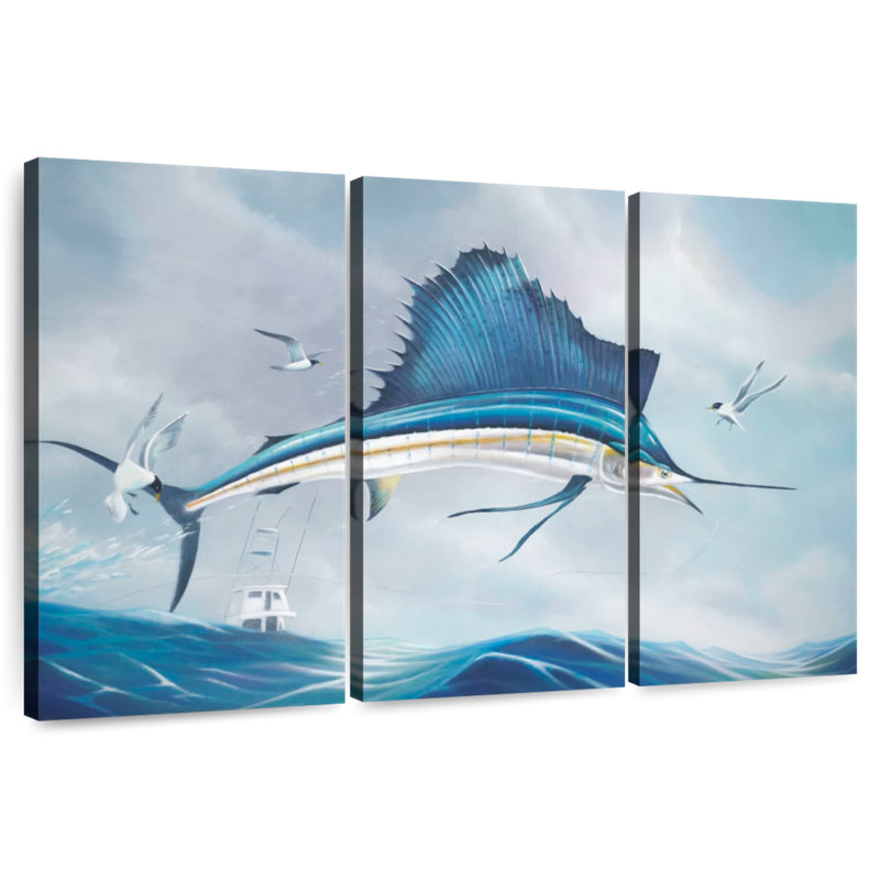 Blue Marlin, 48" H x 74" W