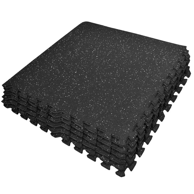 24 Square feet / 6 Interlocking Foam Tiles Thick Exercise Mat