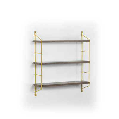 Triple tablette Neelix, noyer / jaune
