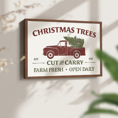 «Christmas Farm Sign Collection», reproduction encadrée A