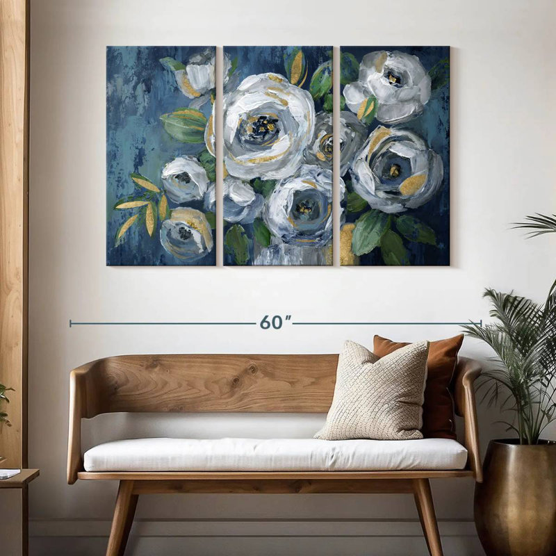 Harnek Indigo Touch of Gold, H 32 po x l 50 po