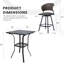 5 Pieces Outdoor Bar Set With Siwivel Bar Stool-102341282