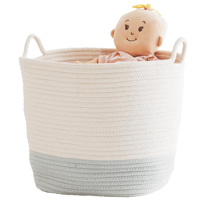 Great Little Trading Co. Jute / Sisal Basket, Multicoloured Sage