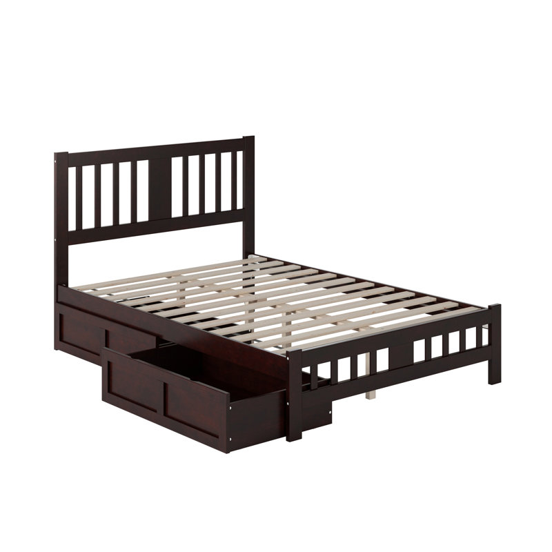 Yarelie Slat Storage Bed, Full, Espresso