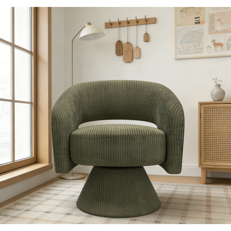 Fauteuil demi-tonneau, fauteuil d'appoint pivotant