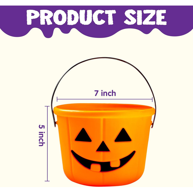 6 seaux de citrouille d'Halloween