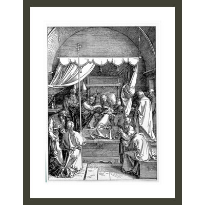 La mort de la Vierge de la série «La vie de la Vierge» par Albrecht Dürer, impression giclée sur cadre