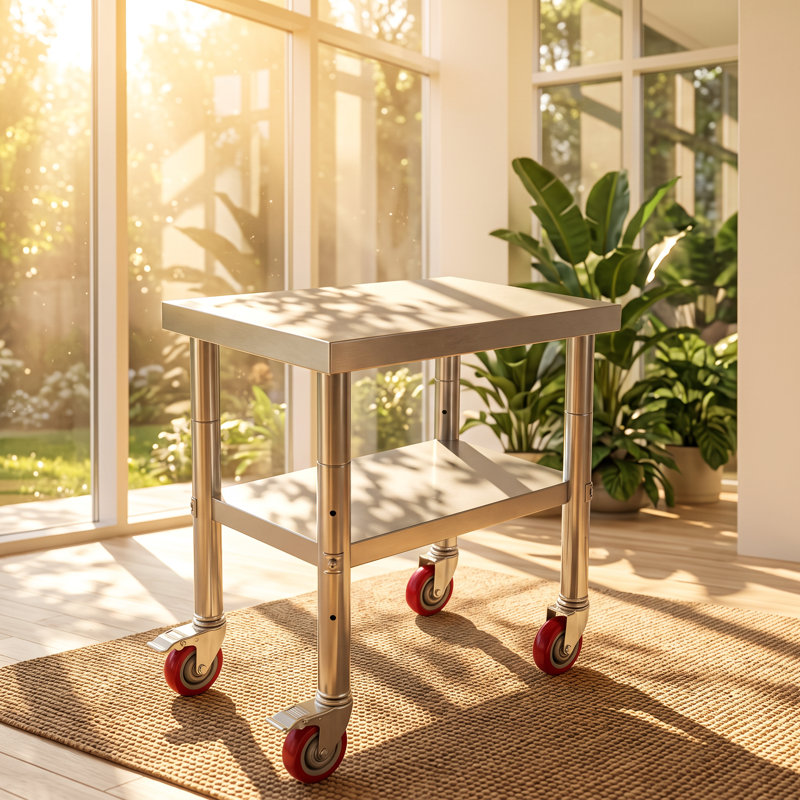 Stainless Steel Top End Table