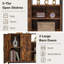 Armoire de rangement au sol avec 2 portes de grange et tablettes ouvertes-1521524521