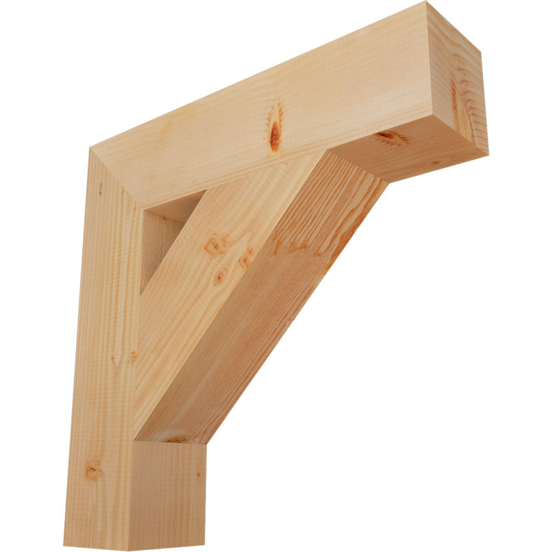 Support de bloc traditionnel, Douglas (lisse), H 26 po x l 5,5 po x P 26 po