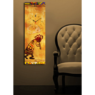 Horloge murale élégante en toile 11,8 po x 35,4 po | Toile 100% suède avec cadre 100% bois (épaisseur: 1,2 po) | Décoration élégante pour le salon, la chambre à coucher et le bureau, design intemporel