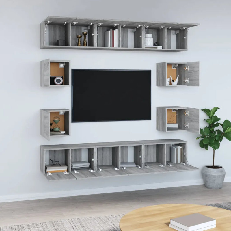 TV Cabinet Engineered Wood, Grey Sonoma