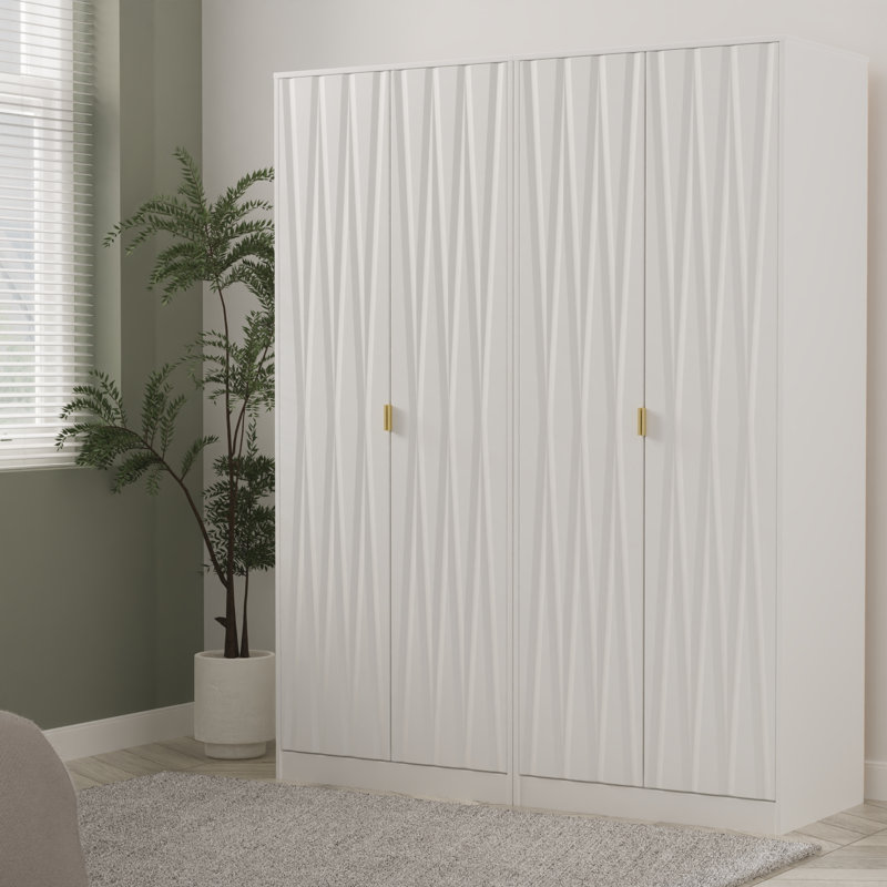Baturhan Manufactured Wood Wardrobe, White Matt